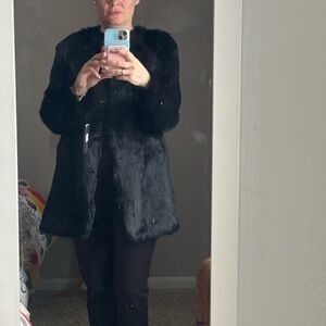 Adrienne Landau real fur jacket
